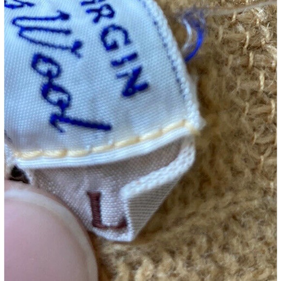 Vtg ROOS ATKINS Button Up Wool Cardigan Sweater L - Picture 4 of 7